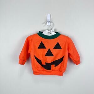 Vintage Jog Togs Halloween Jack-o-Lantern Sweatshirt 6 Months USA